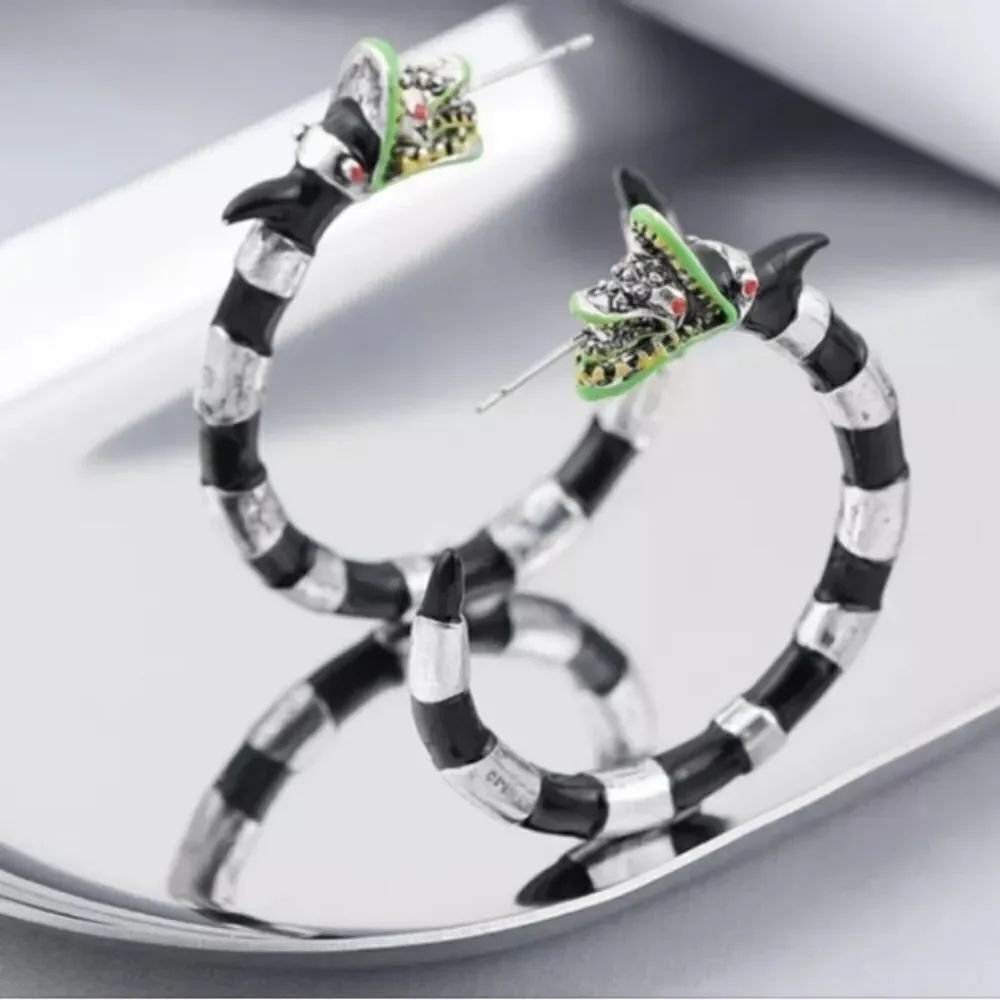Beetlejuice "Sandworm" Hoop Earrings